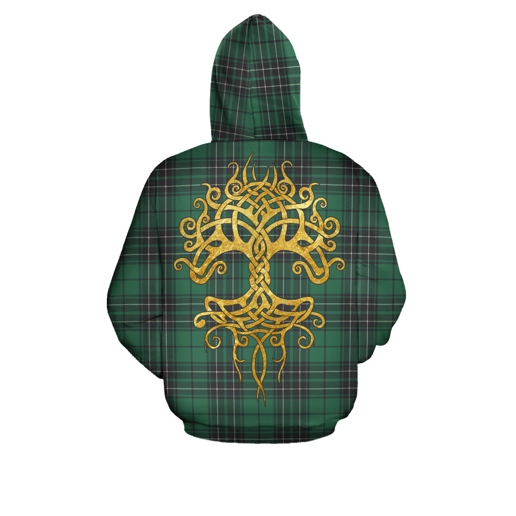 MacLean Hunting Ancient Tartan Hoodie - Tree Of Life