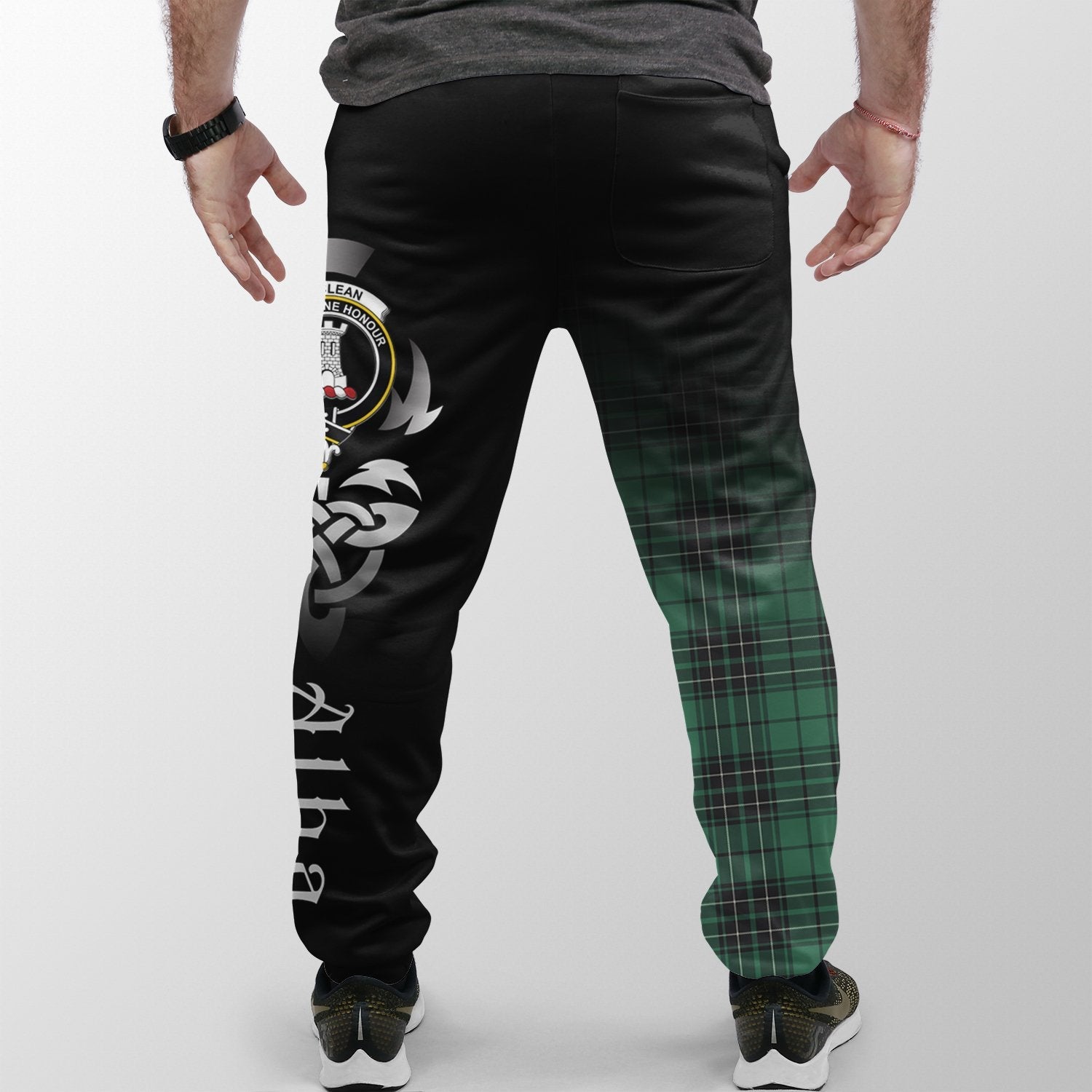 MacLean Hunting Ancient Tartan Crest Jogger Sweatpants - Alba Celtic Style