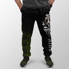 MacLean Hunting Tartan Crest Jogger Sweatpants - Alba Celtic Style