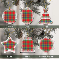 MacLean Tartan Christmas Ceramic Ornament - Snow Style