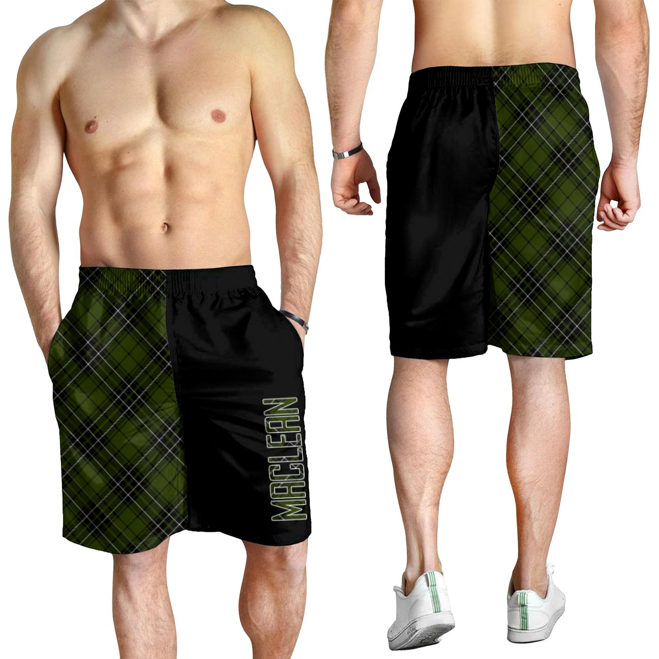 MacLean Hunting Tartan Crest Men's Short - Cross Style