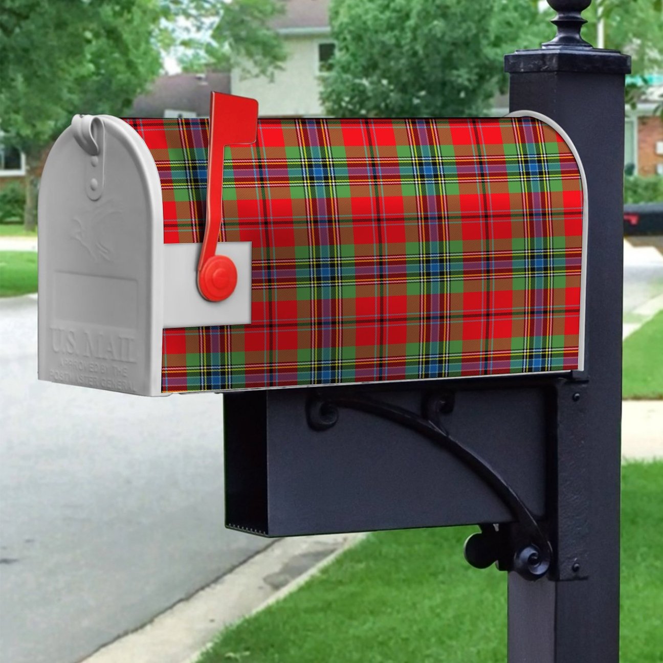 MacLean Of Duart Modern Tartan Crest Mailbox