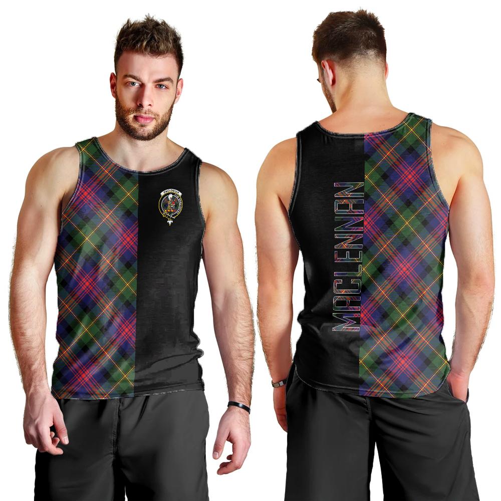 MacLennan Tartan Crest Men's Tank Top - Cross Style