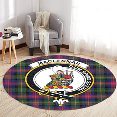 MacLennan Tartan Crest Round Rug