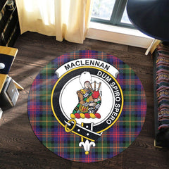 MacLennan Tartan Crest Round Rug