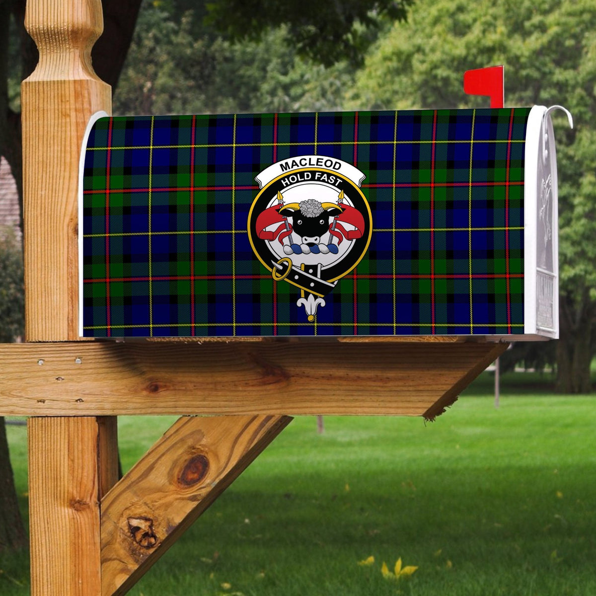 MacLeod Of Harris Modern Tartan Crest Mailbox