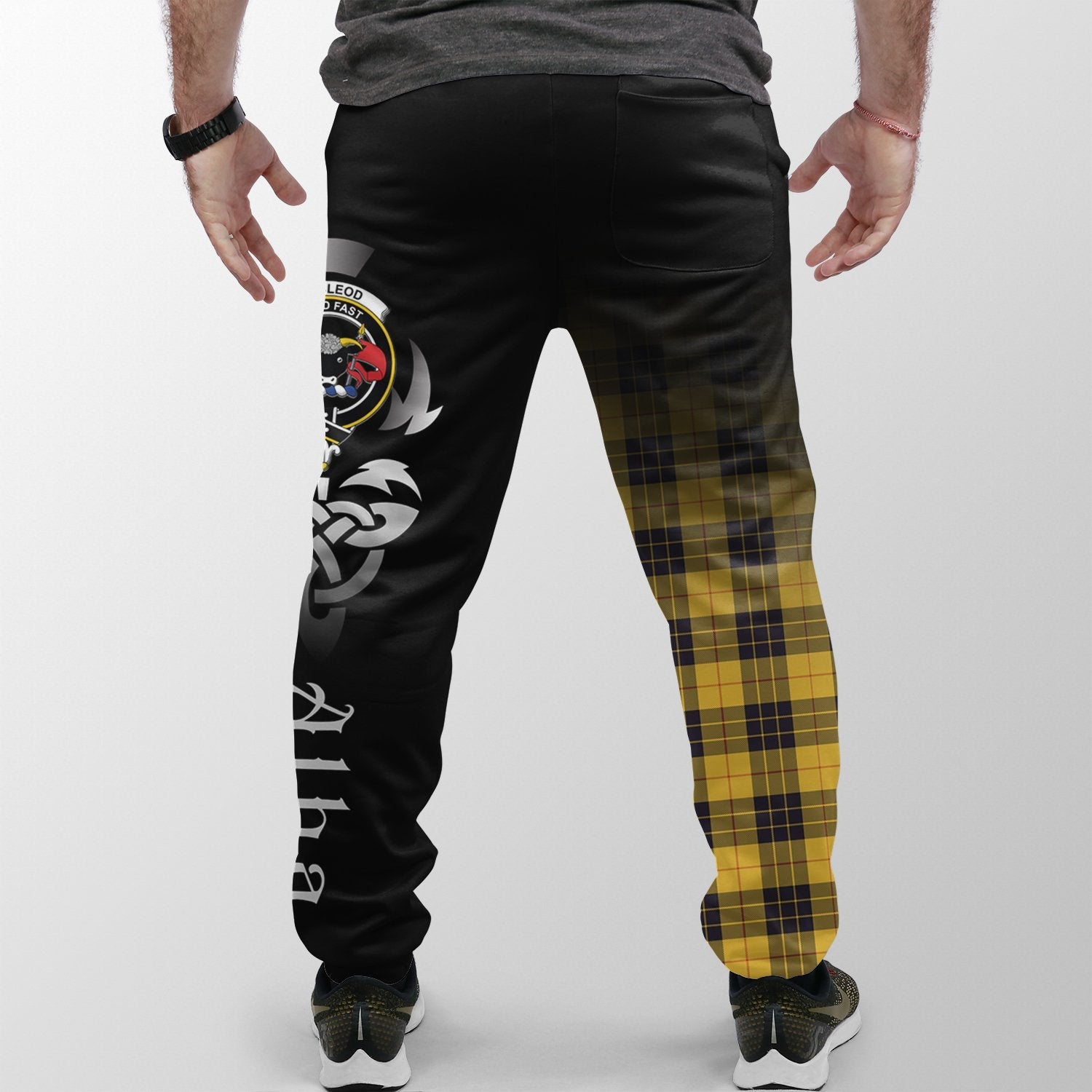 MacLeod Of Lewis Ancient Tartan Crest Jogger Sweatpants - Alba Celtic Style