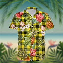 MacLeod of Lewis Tartan Hawaiian Shirt Hibiscus, Coconut, Parrot, Pineapple - Tropical Garden Shirt