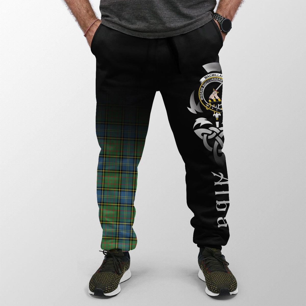 MacMillan Hunting Ancient Tartan Crest Jogger Sweatpants - Alba Celtic Style