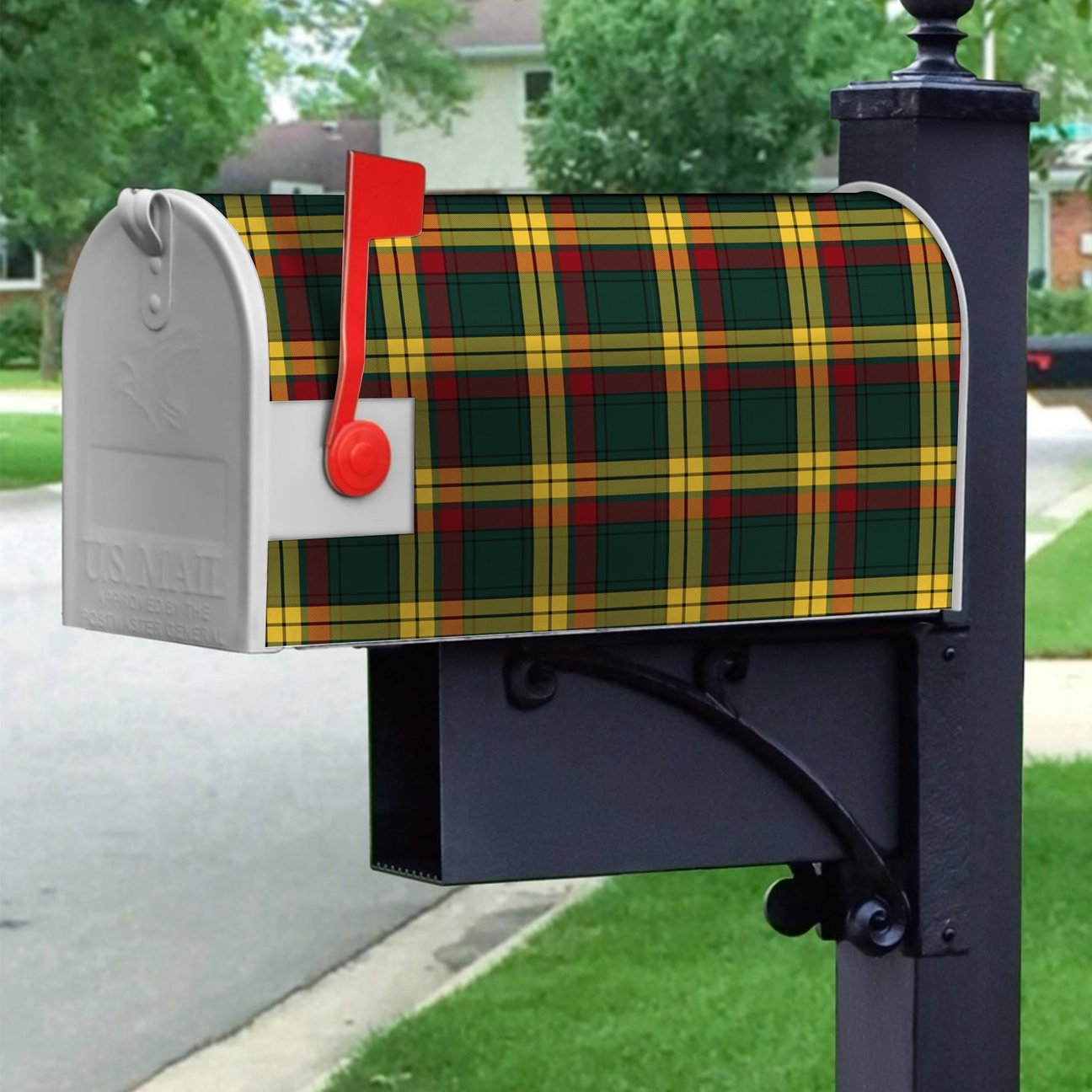 MacMillan Old Modern Tartan Crest Mailbox