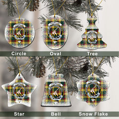 MacMillan Tartan Christmas Ceramic Ornament - Snow Style