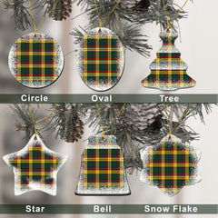 MacMillan Tartan Christmas Ceramic Ornament - Snow Style