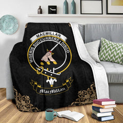 MacMillan Crest Tartan Premium Blanket Black