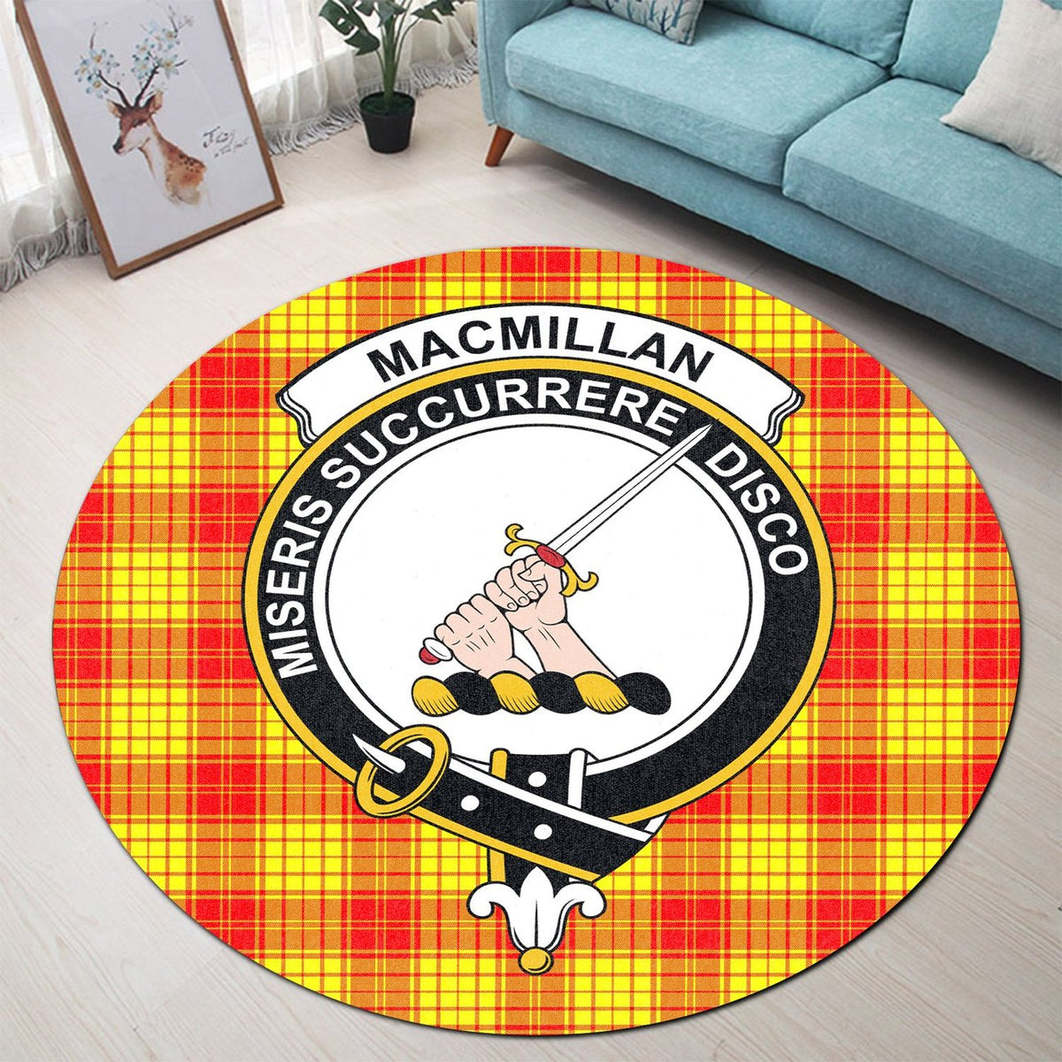 MacMillan Tartan Crest Round Rug