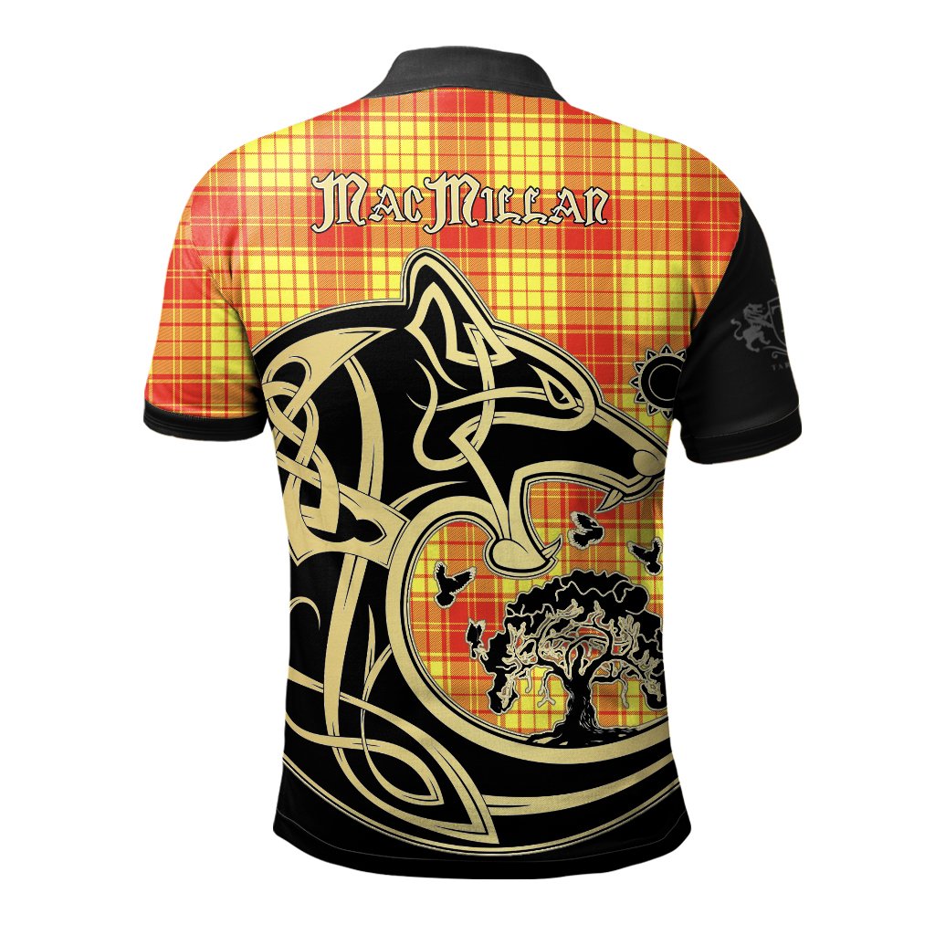 MacMillan Tartan Polo Shirt Viking Wolf