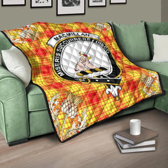 MacMillan Tartan Crest Premium Quilt - Gold Thistle Style