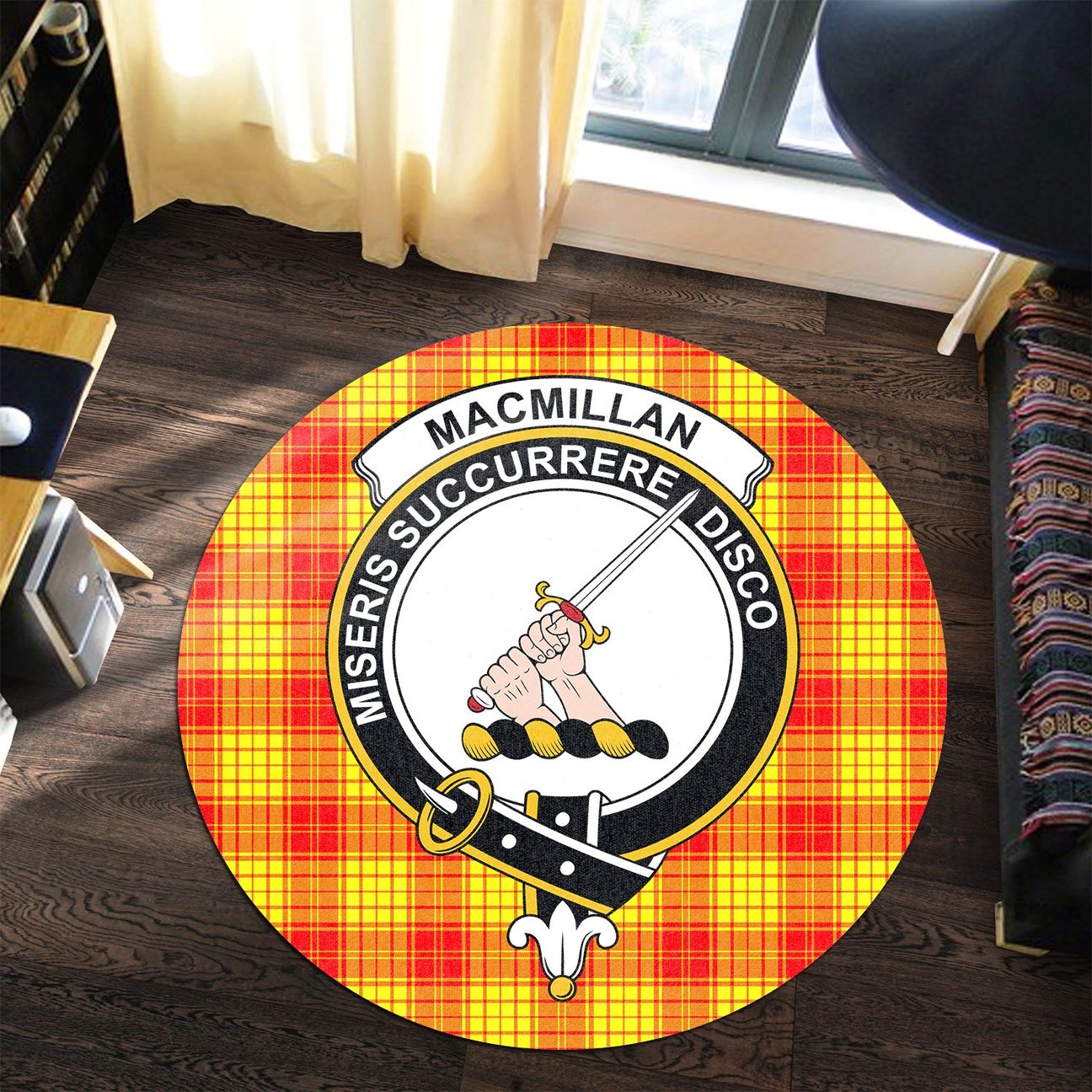 MacMillan Tartan Crest Round Rug