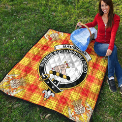 MacMillan Tartan Crest Premium Quilt - Gold Thistle Style