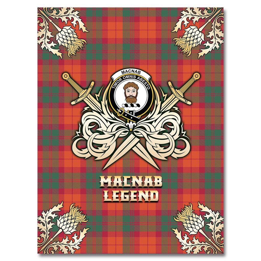 MacNab Ancient Tartan Gold Courage Symbol Blanket