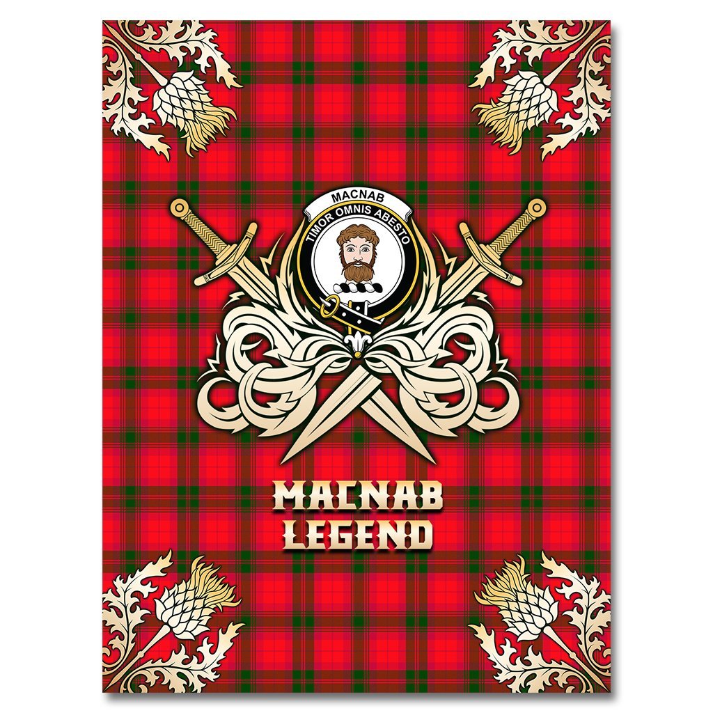 MacNab Modern Tartan Gold Courage Symbol Blanket