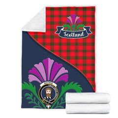 MacNab Tartan Crest Premium Blanket - Thistle Style