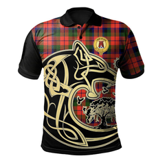 MacNaughton Modern Tartan Polo Shirt Viking Wolf