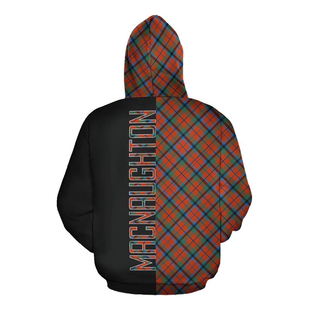 MacNaughton Ancient Tartan Hoodie Half of Me - Cross Style