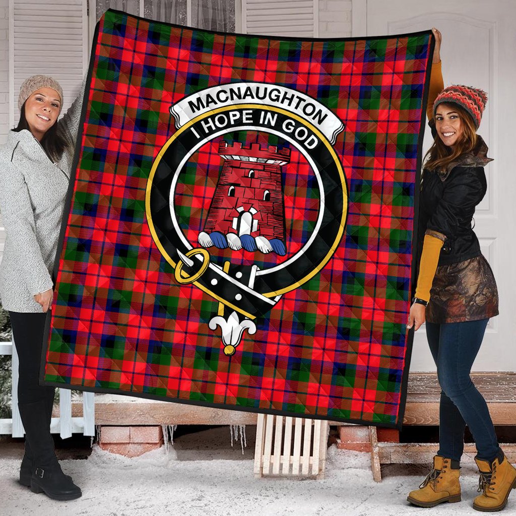 MacNaughton Modern Tartan Crest Quilt