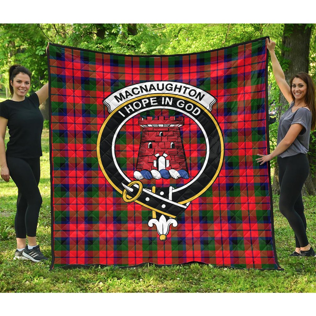 MacNaughton Modern Tartan Crest Quilt