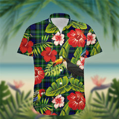 MacNeil of Colonsay Tartan Hawaiian Shirt Hibiscus, Coconut, Parrot, Pineapple - Tropical Garden Shirt