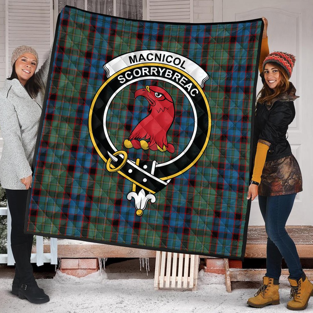 MacNicol Hunting Tartan Crest Quilt