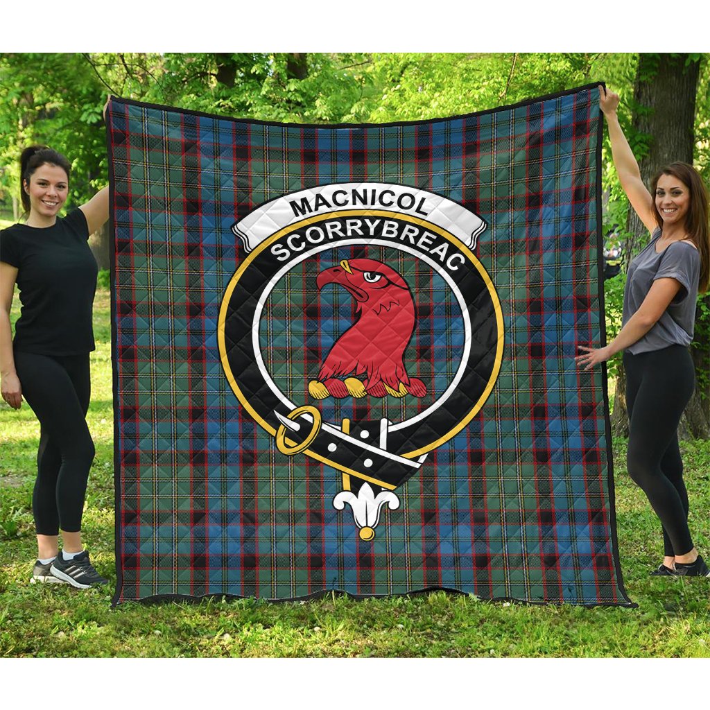 MacNicol Hunting Tartan Crest Quilt