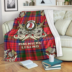 MacNicol of Scorrybreac Tartan Gold Courage Symbol Blanket