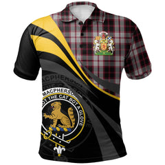 MacPherson Tartan Polo Shirt - Royal Coat Of Arms Style