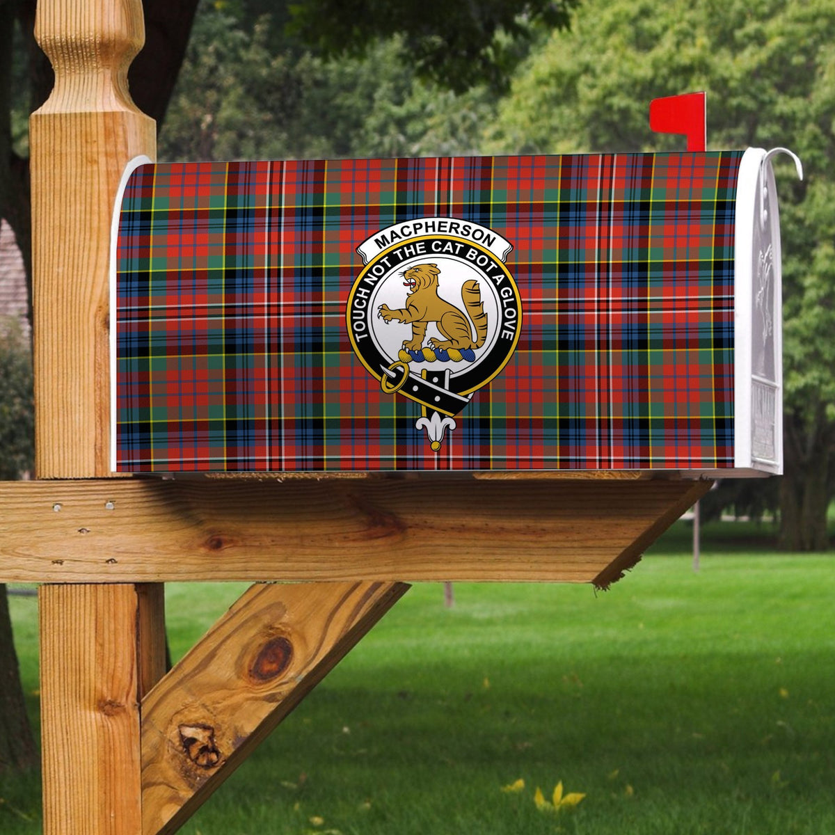 MacPherson Ancient Tartan Crest Mailbox