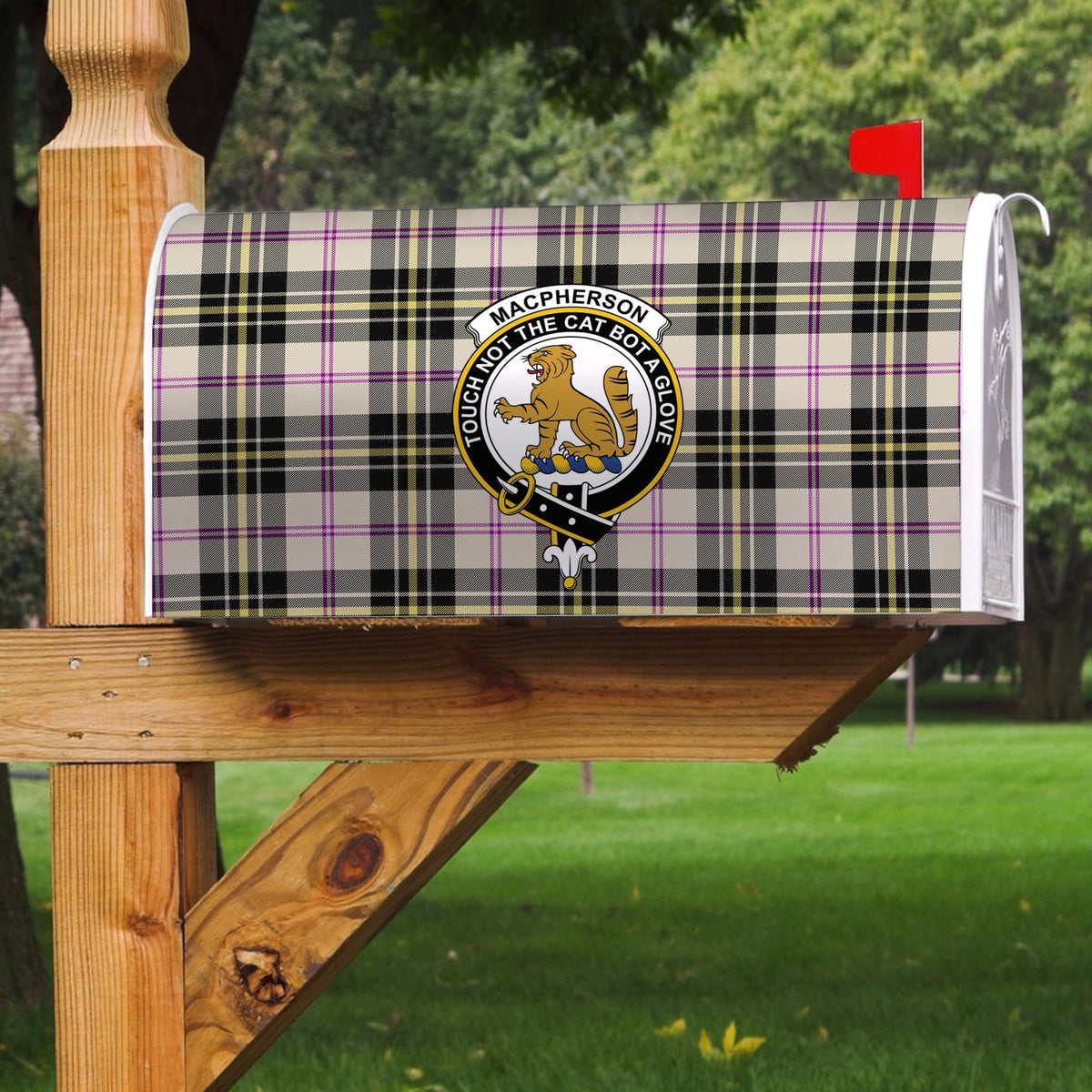 MacPherson Dress Ancient Tartan Crest Mailbox