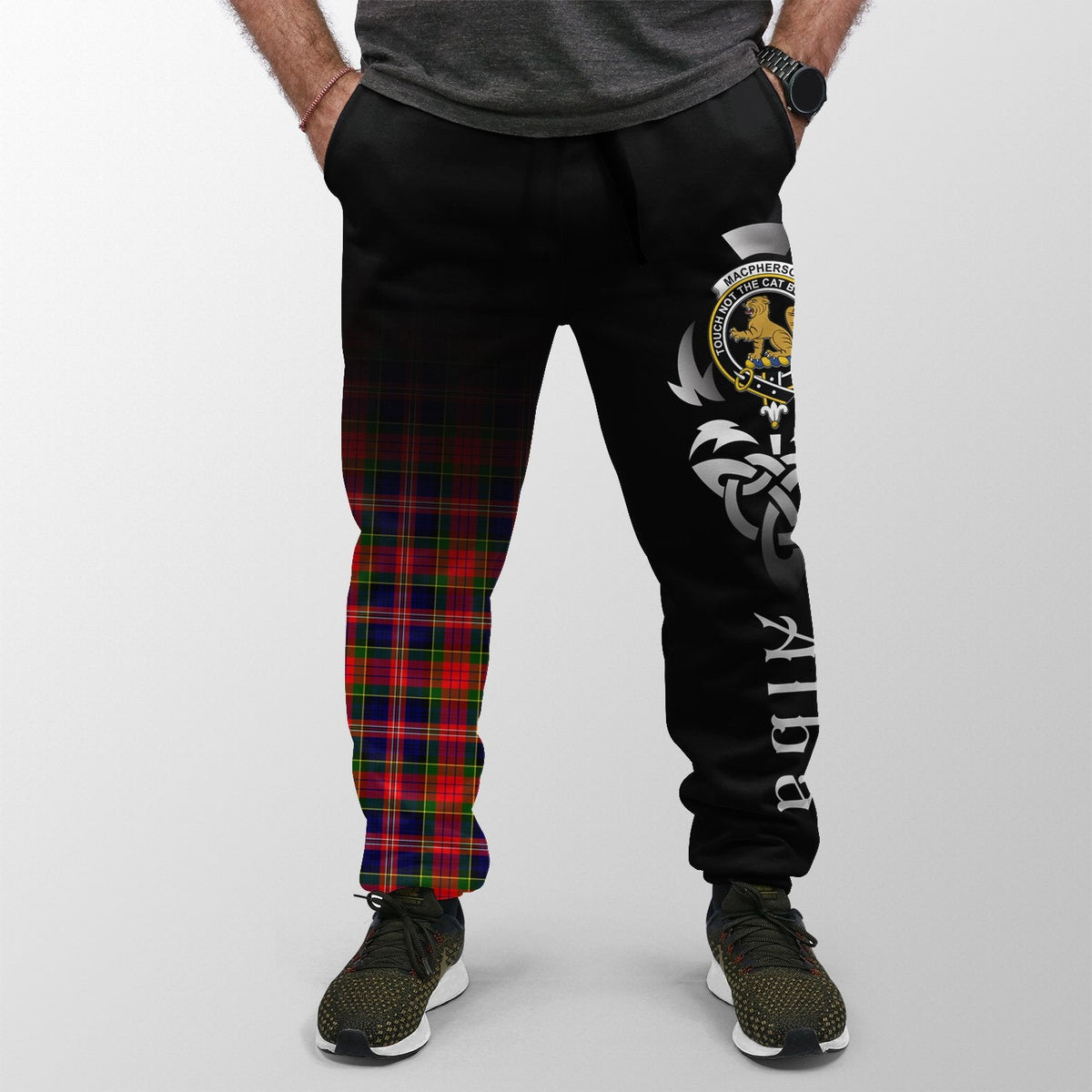 MacPherson Modern Tartan Crest Jogger Sweatpants - Alba Celtic Style