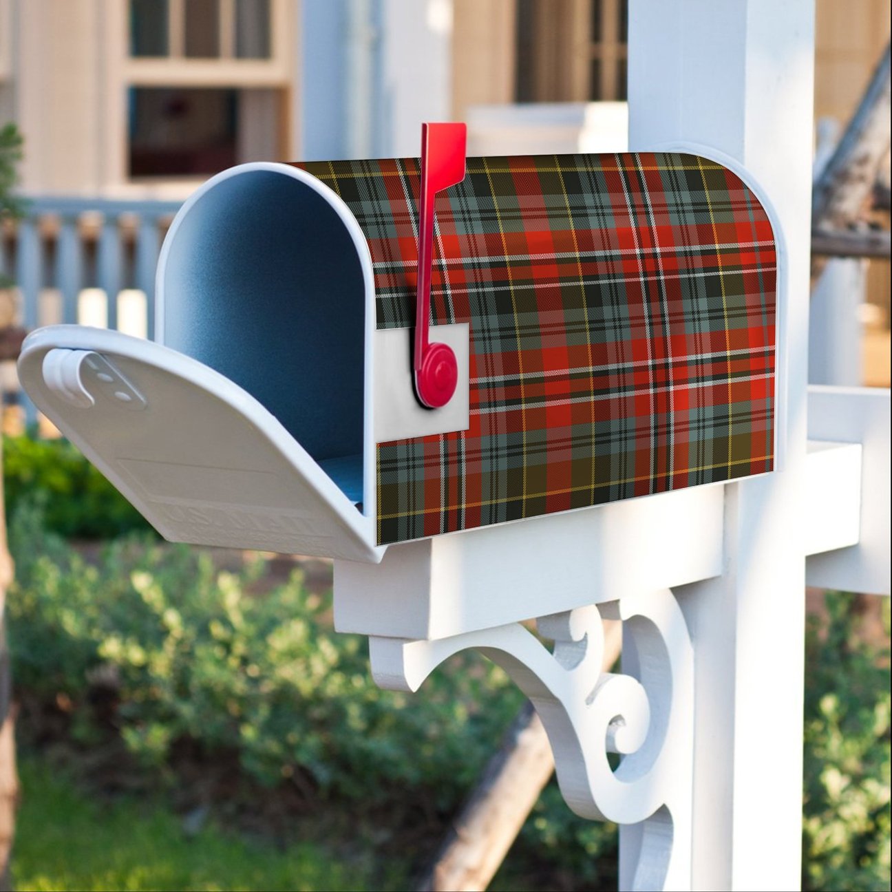 MacPherson Weathered Tartan Crest Mailbox