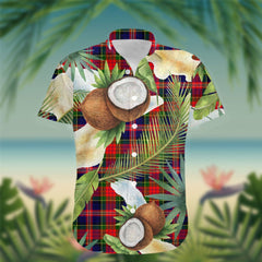 MacPherson Tartan Hawaiian Shirt Hibiscus, Coconut, Parrot, Pineapple - Tropical Garden Shirt