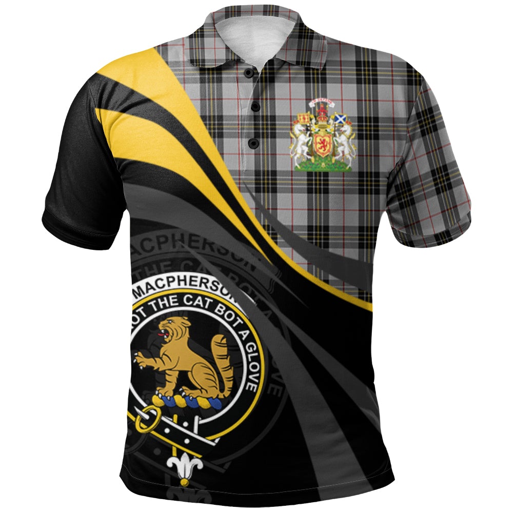 MacPherson 10 Tartan Polo Shirt - Royal Coat Of Arms Style