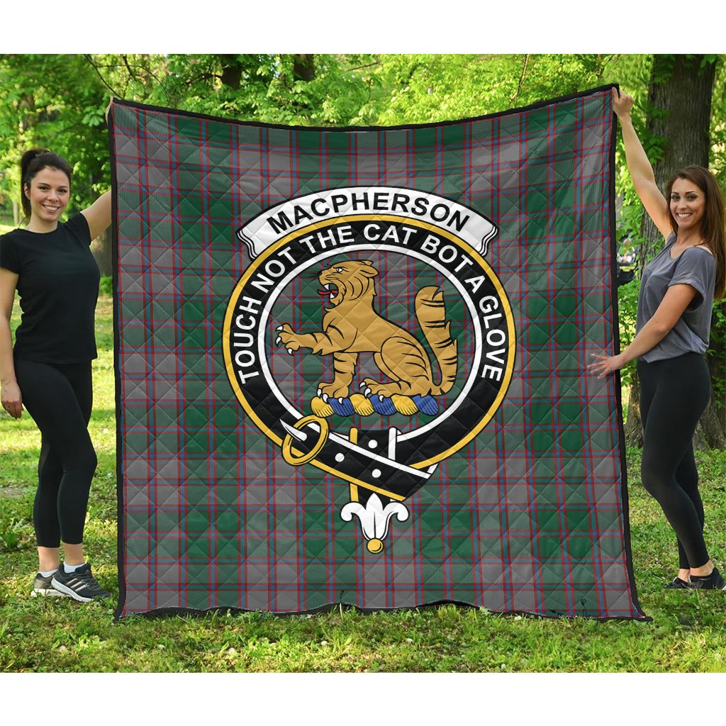 MacPherson Gathering Tartan Crest Quilt