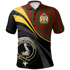 MacQuarrie Tartan Polo Shirt - Royal Coat Of Arms Style