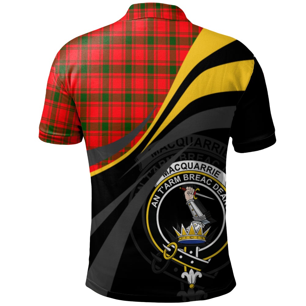 MacQuarrie Modern Tartan Polo Shirt - Royal Coat Of Arms Style