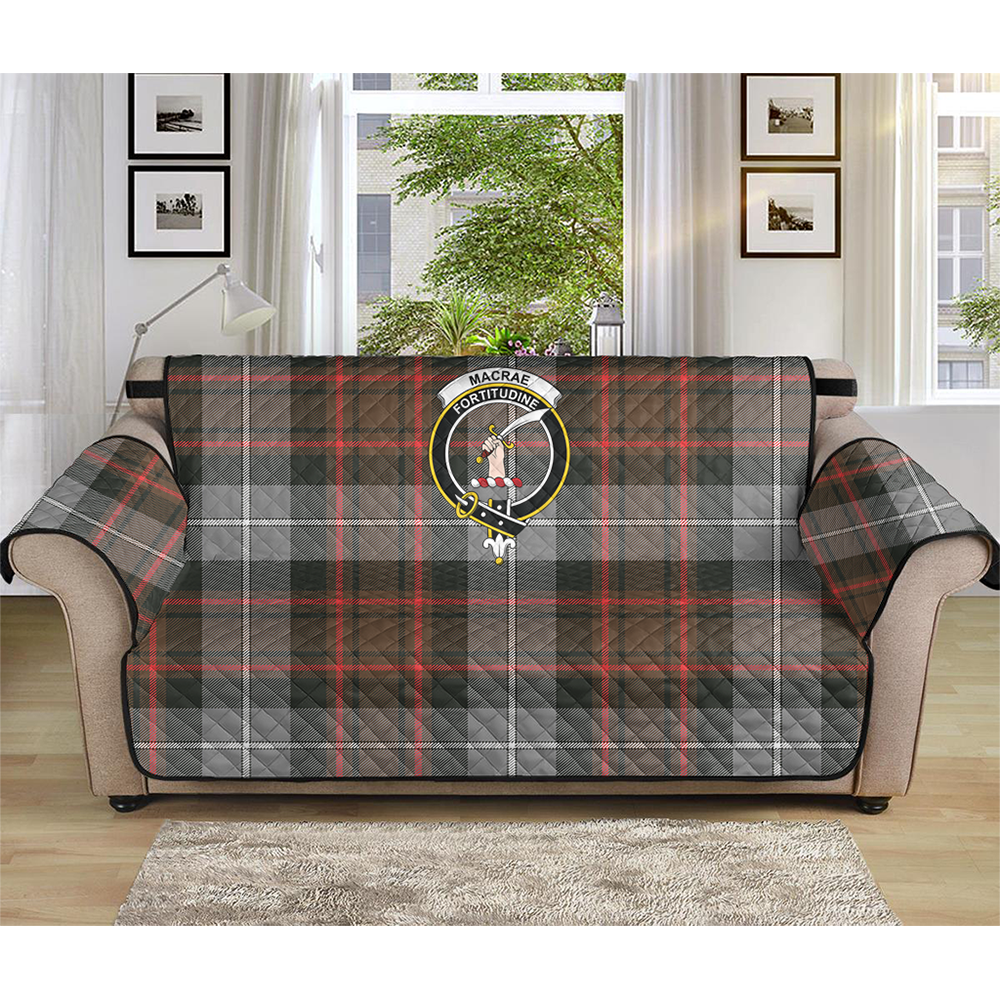 MacRae Hunting Weathered Tartan Crest Sofa Protector