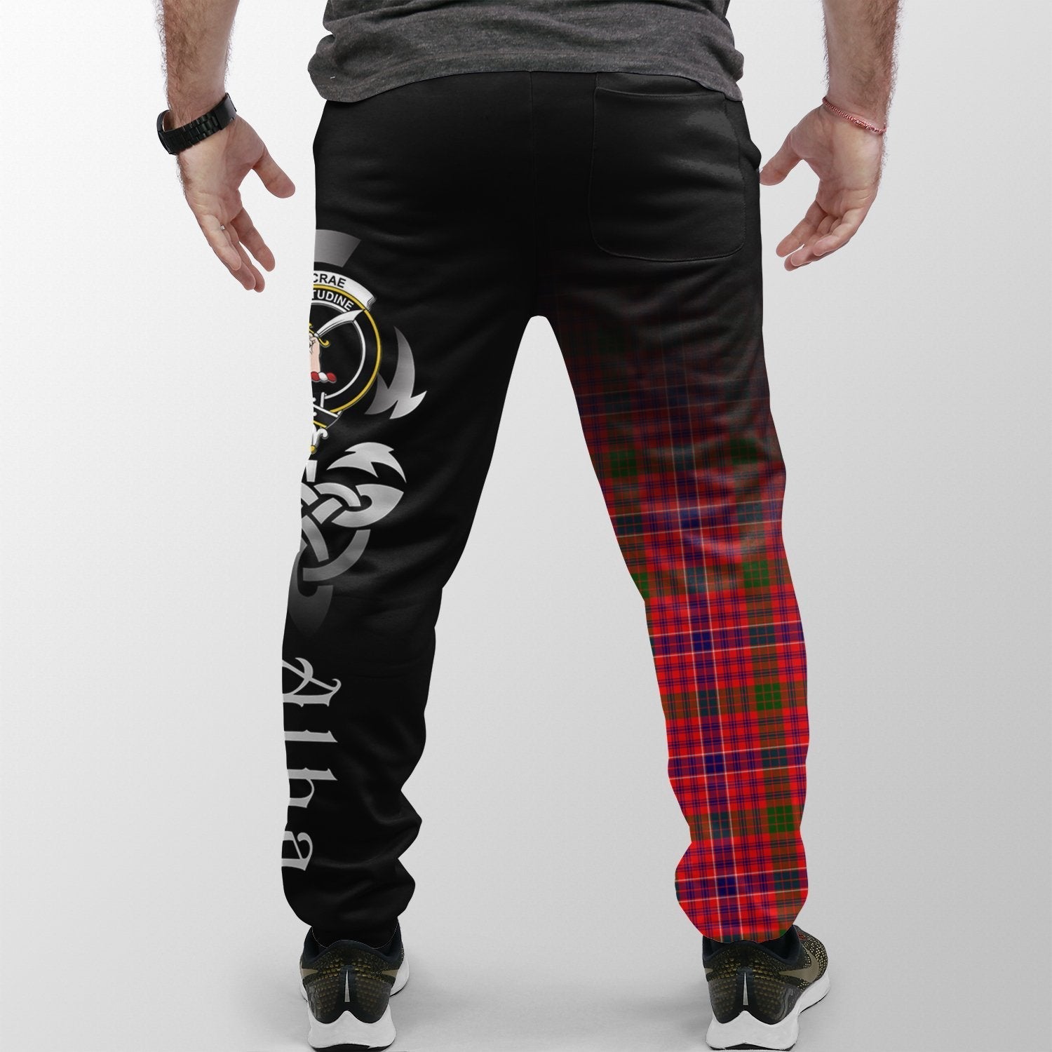 MacRae Modern Tartan Crest Jogger Sweatpants - Alba Celtic Style