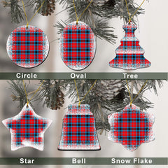 MacTavish Tartan Christmas Ceramic Ornament - Snow Style