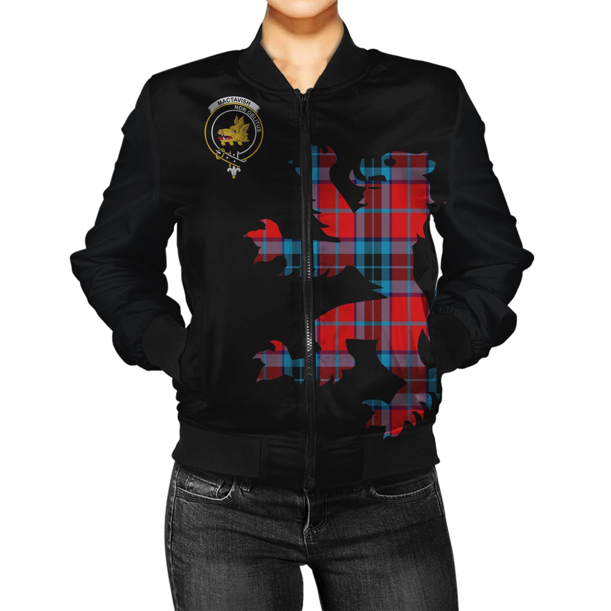 MacTavish Tartan Bomber Jacket Lion & Thistle