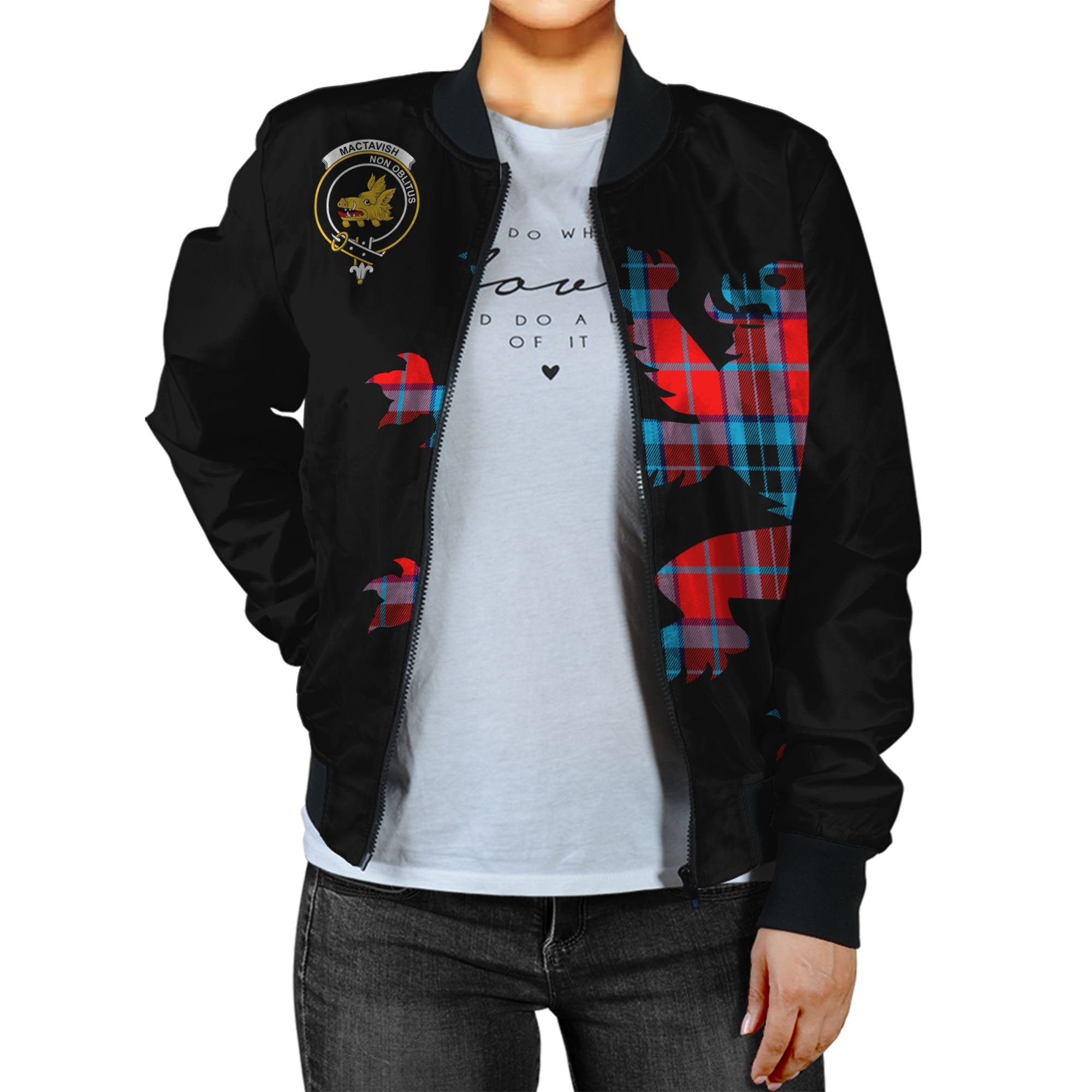 MacTavish Tartan Bomber Jacket Lion & Thistle