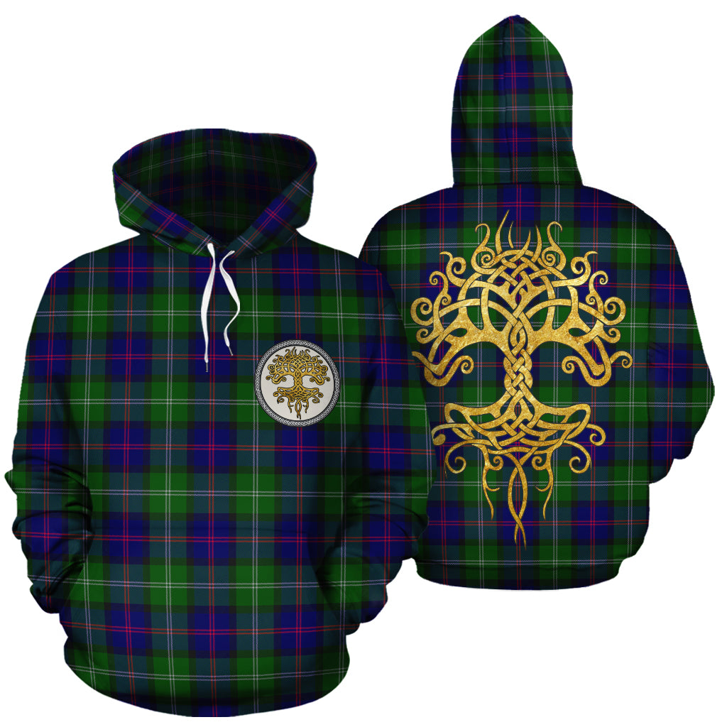 MacThomas Modern Tartan Hoodie - Tree Of Life