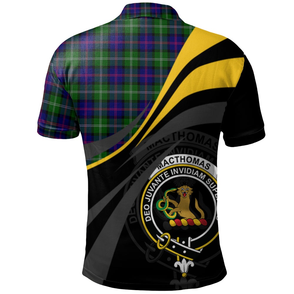 MacThomas Modern Tartan Polo Shirt - Royal Coat Of Arms Style